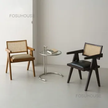 עתיק עץ מלא לסלון כיסאות יפנית פשוטה הביתה הרהיטים קש האוכל כיסא יחיד עיצוב כורסת ספה כסא
