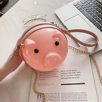 ג ' לי חזיר עיצוב תיקי כתף נשים חמוד יצירתי קטן Crossbody תיק 2022 רשתות ארנק תיק שליח המתנה הטובה ביותר עבור בנות.