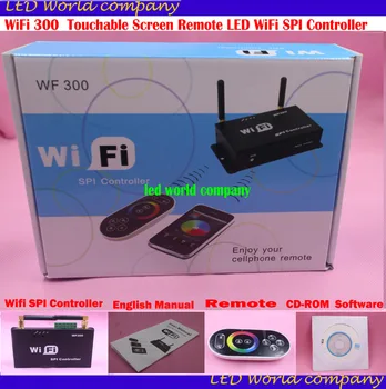 המחיר הטוב ביותר 1 יח WiFi 300 LPD6803 WS2811 WS2801 5050SMD RGB LED הרצועה בקר אפשר לגעת בי מסך מרחוק הוביל WiFi SPI בקר