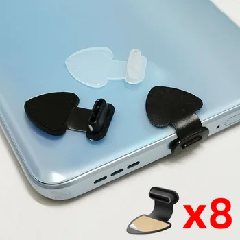 8pcs USB יציאת הטעינה מסוג C אבק Plug אוהב את הלב סיליקון הטלפון יציאת טעינה מגן כיסוי עבור Xiaomi Samsung Dustplugs
