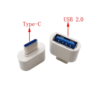5Pcs לבן מתאם OTG USB Type C זכר תקע USB 2.0 נקבה מחבר שקע ממיר עבור טלפון נייד נייד להעברת נתונים