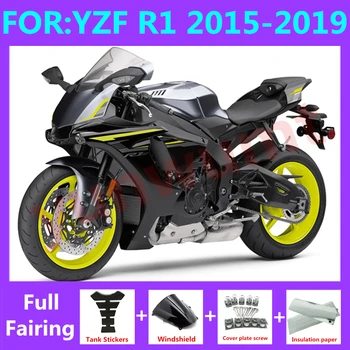 חדש ABS אופנוע מלא Fairing קיט מתאים YZF R1 2015 2016 2017 2018 2019 YFZ-R1 הריון ולידה כל Fairings ערכות סט שחור