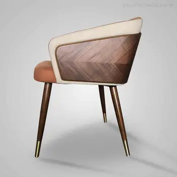 פאר מודרני האוכל הכיסא ספריית עץ פטיו כורסה מינימליסטי כיסאות נוח נוחים Silla הסקי הנורדי רהיטים