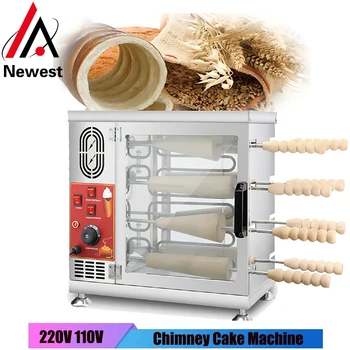 מסחרי 3200W חשמלי עוגת הארובה תנור נירוסטה רולים Kurtos Kalacs רול גריל מכונת גלידה לחם חרוט הבורא