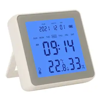 טמפרטורה לחות צג 3.2 ב-LCD, מסך חכם טמפרטורה חיישן הלחות עבור מרתף עבור הסלון