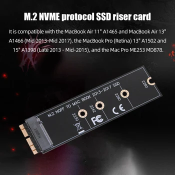 M. 2 NVME כונן הזיכרון המוצק למתאם כרטיס PCIE3.0 SSD המרה כרטיס ה-MacBook Air 2013 - 2017 עבור Pro A1465 A1466 A1398 A1502