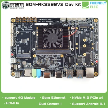 FriendlyElec-SOM RK3399V2 Dev Kit HDMI קלט פיתוח המנהלים, ליבת הלוח