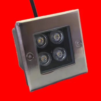 4X2W Square LED מתחת לאדמה אור IP65 100MM*H75MM IP67 חיצוני LED מתחת לאדמה המנורה AC85-265V/DC12V 4PCS
