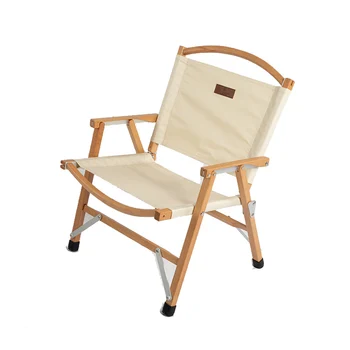 בד אוקספורד עץ אשור קיפול קרמיט הכיסא מרפסת טרקלין יחיד נוח נייד חיצוני קמפינג