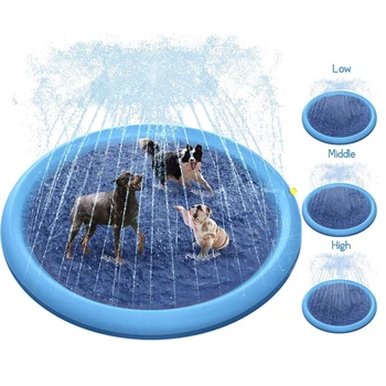 170cm הקיץ כלב צעצוע התזה ממטרות משטח לחיות מחמד בריכת שחייה אינטראקטיבי עבור חיית המחמד ילדים אינטראקטיבי חיצוני לשחק מים מחצלת צעצועים