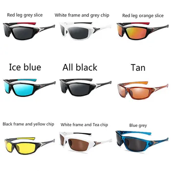 9 צבע חיצוני הכרחי משקפיים קיטוב ראיית לילה משקפי ספורט, משקפי שמש גברים נשים חיצונית רכיבה משקפיים UV400
