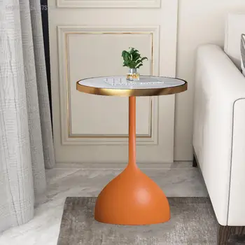 עיצוב מתכת מתקדמות שולחן משרדי יצירתי שיש פאר מודרני השולחן השינה נורדי Moveis הביתה רהיטים בסלון