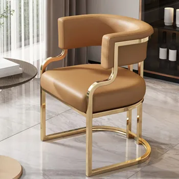 ארגונומי למשרד האוכל כיסא מטבח זהב עור ניידים כסאות אוכל נורדי כורסה Sedie Pranzo Moderne פאנקי רהיטים