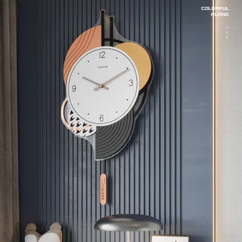 אופנה אסתטית קיר שעון איטליה מינימליסטי חדר שינה לילדים שעון קיר מטוטלת מטבח Duvar Saati עיצוב הבית GXR45XP