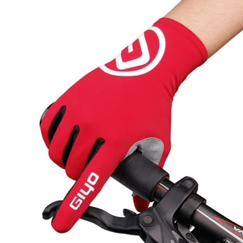 מסך מגע רב אצבע מלאה ג ' ל ספורט כפפות רכיבה על אופניים MTB אופני כביש רוכב מירוץ נשים גברים כפפות רכיבה על אופניים שחור אדום