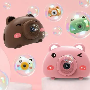 ילדים בעלי חיים קריקטורה המצלמה בועה מכונת צעצוע חשמלי חיצוני Bubbler היוצר לילדים, מתנת יום הולדת סבון בועות