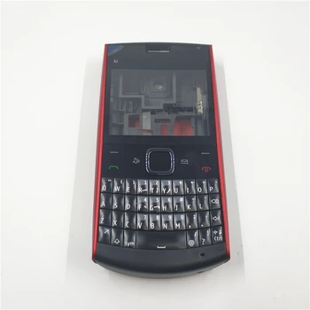 מלא דיור טלפון נייד פגז עבור Nokia X2-01 X201 הלוח הקדמי + התיכון לוח +מכסה הסוללה + אנגלית המקשים