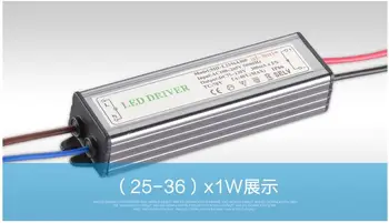( 18-25 ) X 1W 36W IP66 עמיד למים LED נהג אספקת החשמל זרם קבוע AC100 - 265V לוושינגטון 75V -130V 240mA -300mA LED