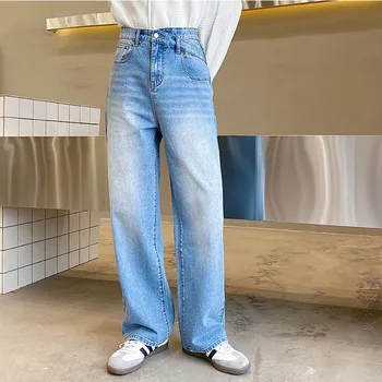 זכר המסעות, ג 'ינס כפול המותניים ג' ינס מכנסיים לגברים קוריאה אופנת רחוב, אופנה וינטג ' מזדמן רופף, סרבל צפצף