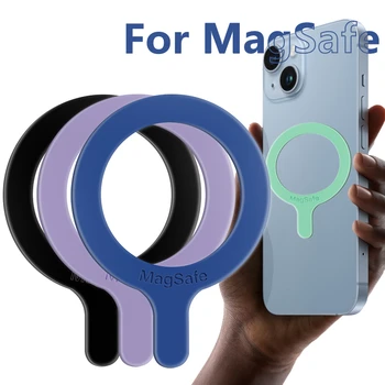 חזק סיליקון טבעת מגנטית על Magsafe טעינה אלחוטית אביזרים לאייפון 14 13 12 Pro מקס מיני פלדה המעגל האוניברסלי