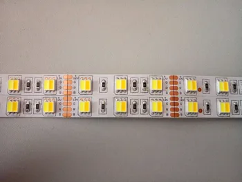 DC12V 5050 120LEDs/m LED CCT טמפרטורת צבע מתכוונן רצועה(לבן חם/לבן קר);28.8/מ'; led אחד עם שני צבעים ביחד
