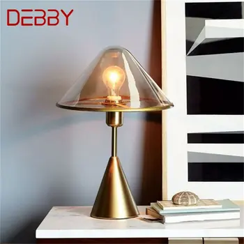 דבי נורדי זהב מנורת שולחן מודרני עיצוב יצירתי LED שולחן אור הביתה קישוט חדר השינה