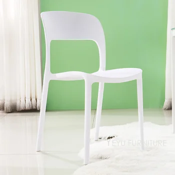 עיצוב מודרני חיצוני stackable פלסטיק האוכל הכיסא אופנה עיצוב פשוט ערימה קפה כיסא מסעדה הכסא מחכה כיסא 1PC