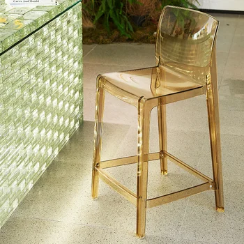 כסאות אוכל נורדי גבוהה כיסאות מטבח המסעדה המודרנית פלסטיק כסאות אוכל בר Sillas De Comedor ריהוט מודרני AB50CY
