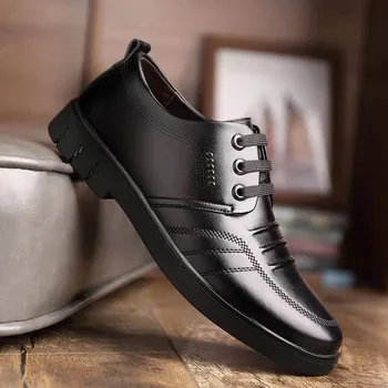 2023 הגעה לניו אופנה גברים נעלי עור לגברים נעליים מזדמנים עסקי גברים נעלי עור לגברים נעליים שטוחות, נעליים לגברים