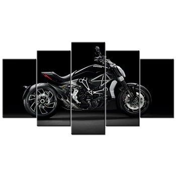 דוקאטי XDiavel אופנוע בד ציור 5 יצירות אמנות קיר HD טביעות מודולרי תמונות הבית ליד המיטה עיצוב פוסטר
