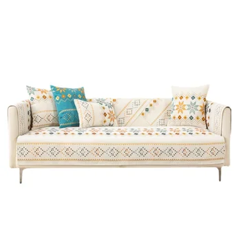 בוהמיה ספה כיסוי בסגנון אירופאי רך מודרני להחליק גזלת בד הספה משטח עמיד ספה לכיסוי מושב הספה כיסוי עבור ציור