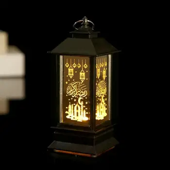 עיד מובארק LED אור הרוח פנס תלוי קישוט האיסלאם המוסלמים פסטיבל LED הרוח מנורה קישוט Supples הביתה K G1Z4