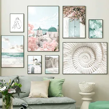 הנורדית המודרנית נוף תמונת קנבס ציור קיר אמנות פרח להבין נוף פוסטר ולהדפיס הביתה הקיר בסלון עיצוב