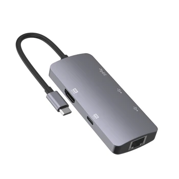 סוג C רכזת USB 6 ב 1-C 3.0 4K 5Gb 87W משטרת HDMI תואם-SSD עבור ה-macBook Pro-PC