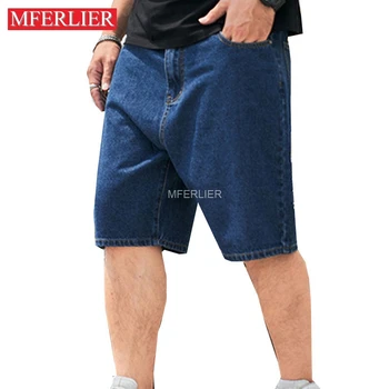הקיץ Oversize ג ' ינס גברים כותנה גודל גדול מכנסיים כחולים 46 48