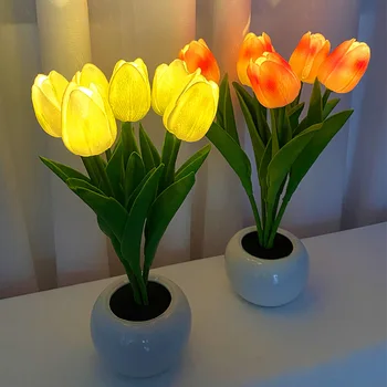 LED זוהר צבעוני הזר Artifical מזויף צבעוניים פרחים ליום האם יום הולדת מסיבת חתונה קישוט מתנה הביתה הסלון