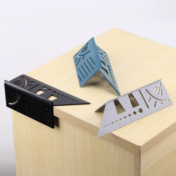 T-סוג 3D Mitre זווית מדידת מרובע מד עם עט נגרות הסופר מארק הקו השליט נגר פריסת כלי מדידה