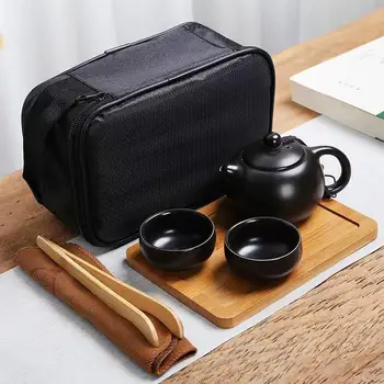 יצירתי קונג פו נסיעות ערכת תה כולל 1 סיר ו-2 כוסות שו ילד Teaware המיחם ספל קרמיקה קומקום קומקומים Yixing קומקום כוס