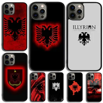 דגל אלבניה מקרה טלפון עבור iPhone 15 14 13 12 11 Pro Mini מקס SE 2020 6 7 8 פלוס X XS מקס XR כיסוי מעטפת coque