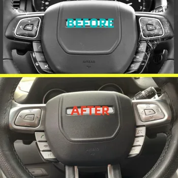 הגה רכב כפתור הכיסוי לקצץ תיקון מתאים לנד רובר ריינג ' רובר Evoque L538 2012-2019 על יגואר XJ/XJL X351 2010-2019