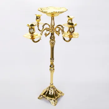 63cm/85cm פמוטים מכסף/זהב פמוט מתכת לקישוט השולחן פמוט החתונה מחזיק נר המפלגה קישוט הבית