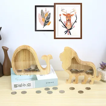 עץ בעלי חיים קריקטורה קופת חיסכון לילדים של דינוזאור לחסוך כסף קופסא, צנצנת מטבעות אחסון קישוט הבית, קישוט