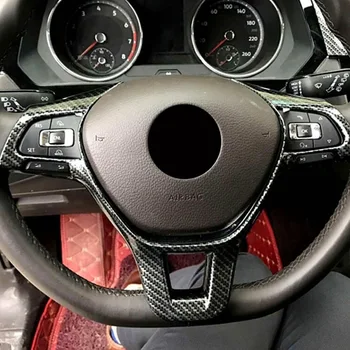 ABS סיבי פחמן ג ' טה MK6 2015 2016 2017 2018 הגה רכב מסגרת הכיסוי לקצץ סגנון רכב אביזרים 1pcs
