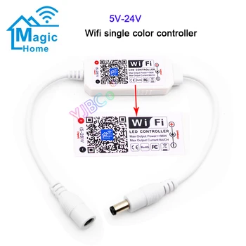 קסם הביתה Bluetooth תואם-Wireless WiFi Remote,RGB/RGBW/RGBWC בקר LED 5V 12V 24V עבור 5050 WS2812B פיקסל Led הרצועה