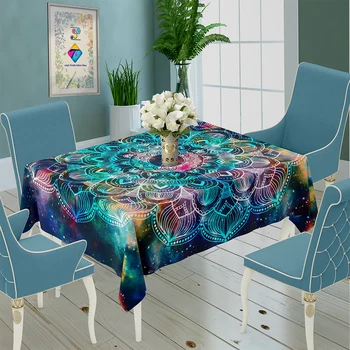 צבעוני דטורה מלבני מפת שולחן מפת שולחן עמיד למים האח החתונה שולחן מטבח עיצוב הבית