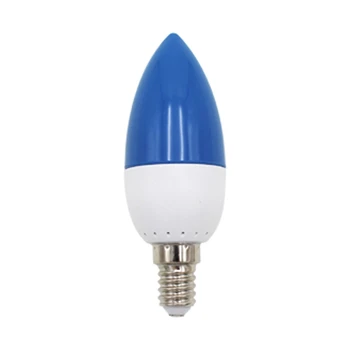 4X E14 LED צבע הנר טיפ הנורה, צבע, אור הנר,כחול