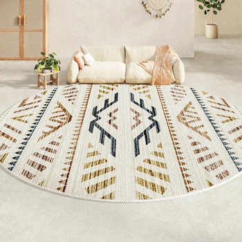 בחצר מרוקו פופ השולחן שטיח מלון גן עגול אישית בז ' מרפסת שטיח עיצובי קטיפה Alfombras פארא סאלה קישוט הבית