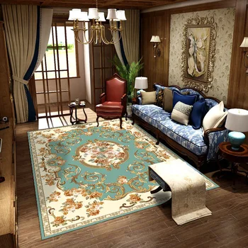 יוקרה רטרו מודפסת על שטיח הסלון, חדר השינה קריסטל קטיפה השטיח מטבח החלקה ולכלוך עמיד שטיחים בבית מעוצב מחצלת