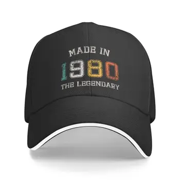 מותאמות אישית שנעשו ב-1980 כובע היפ הופ מתכוונן האגדי נולד ב-1980 42th מתנת יום הולדת אבא כובע סתיו