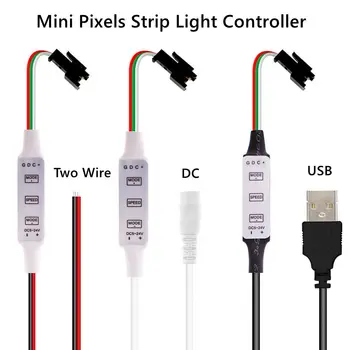 מיני LED פיקסלים רצועת אור בקר 3Keys USB DC SP621E המוזיקה Bluetooth יישום שליטה על WS2812b WS2811 LED פיקסלים הרצועה
